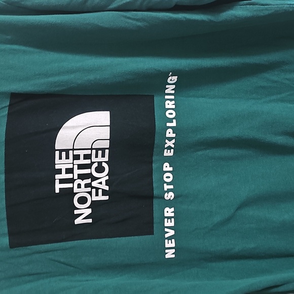 The North Face Men's L/S Long Sleeve Tee T-shirt -Emerald Green /TNF Black Sz-M - Picture 1 of 10